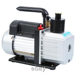 110V 5CFM Air Vacuum Pump HVAC Refrigeration AC Manifold Gauge Set R134a Kit