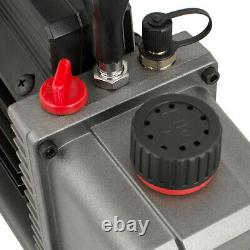 1/4HP 3.5CFM Single Stage Air Vacuum Pump and R134a AC Manifold Gauge Set Kit CE