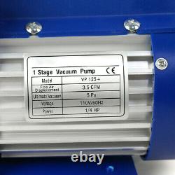 1/4HP Air Vacuum 3,5 CFM Pump with Combo A/C Manifold Gauge R134A R410a R22 Set
