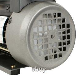 1/4 HP 3.5 CFM Single Stage Air Vacuum Pump and R134a AC Manifold Gauge Set Kit