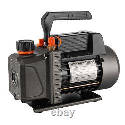1/4hp 3.5cfm Combo AC Manifold Gauge Air Vacuum Pump Set for Home Auto HVAC