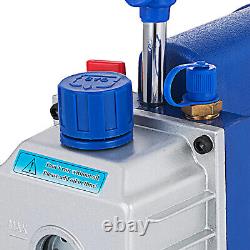 1/4hp Air Vacuum Pump 3.5CFM HVAC Refrigeration AC Manifold Gauge Set R134a Kit