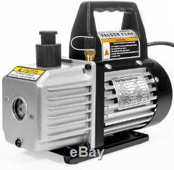 3CFM 1/4HP Air Vacuum Pump HVAC A/C Refrigeration Kit AC Manifold Gauge Set