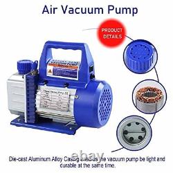 3CFM 1/4HP Air Vacuum Pump and R134a R12 R22 R410a AC Manifold Gauge Set Kit