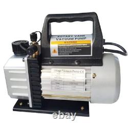 3CFM 1/4HP Rotary Air Vacuum Pump HVAC R134a R12 R22 R410a AC Manifold Gauge Set