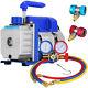 3cfm Air Vacuum Pump Hvac A/c Refrigeration Kit Ac Manifold Gauge Set