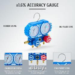 3.5CFM 1/4HP Vacuum Pump HVAC Refrigeration AC Manifold Gauge Set R134 Carry bag