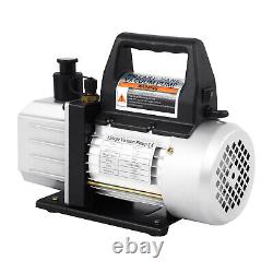 4CFM 1/3HP Air Vacuum Pump HVAC Refrigeration AC Manifold Gauge Set R134A Kit
