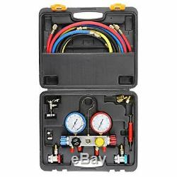 4 Way AC Diagnostic Manifold Gauge Set for Freon Charging and Vacuum Pump