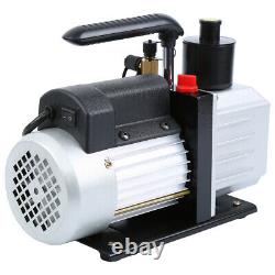 5CFM 1/3HP Air Vacuum Pump HVAC R410A R134A Kit AC A/C Dual Manifold Gauge Set