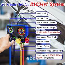 AC Gauge Set, R1234Yf R134A Gauge Set, 4-Way AC Manifold Gauge Set, Auto AC Gaug