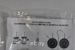 ATD Tools 3696 Deluxe Dual Aluminum A/C Manifold Gauge Set with 96 Hoses