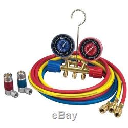 A/C R-134A Manifold Gauge Set with 72 Hose and Couplers ROB45111 Brand New