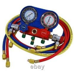Ac Manifold Gauge Tool Set A/c Air Conditioning Diagnostic Kit Refrigeration New