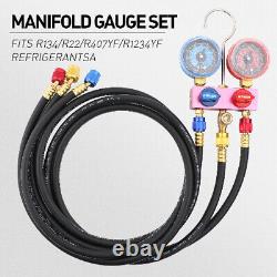 Air Conditioner Manifold Gauge Set Tools for R410A R32 R22 with Hoses Adapter