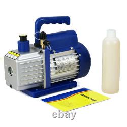 Air Vacuum Pump HVAC AC Air Tool 3,5CFM 1/4hp + Manifold Gauge Set R134a Kit