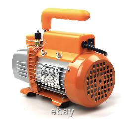 Air Vacuum Pump HVAC Manifold Gauge Set Combo 1/4HP AC Refrigeration Repair Tool