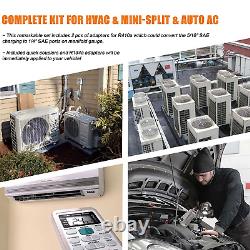 Air Vacuum Pump HVAC Manifold Gauge Set Combo 1/4HP AC Refrigeration Repair Tool