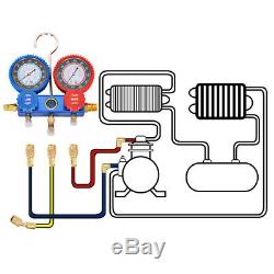 Air Vacuum Pump HVAC Refrigeration Kit AC Manifold Gauge Set R134 4CFM 1 3HP