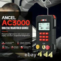Ancel AC300 HVAC Vacuum Gauge Pressure Temperature Test Manifold Refrigeration