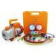 Bacoeng 3.6cfm Vacuum Pump & Manifold Gauge Set Hvac A/c Refrigeration Kit