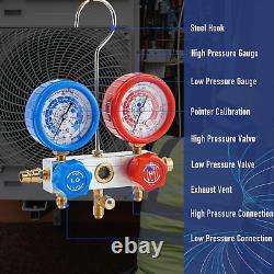 BACOENG Vacuum Pump & Manifold Gauge Set HVAC A/C Refrigeration Kit Diagnost