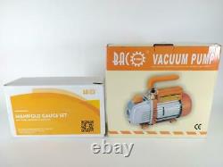 BACOENG Vacuum Pump & Manifold Gauge Set HVAC A/C Refrigeration Kit Open Box
