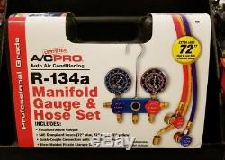 Brand New Certified A/C Pro R-134a Manifold Gauge & Hose Set, 429 Professional