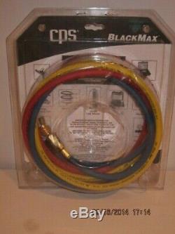 CPS MBHP5E BLACKMAX 2 Valve Manifold Set With Hoses for R-22 R-404a R-410a-NISP FS