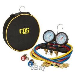 CPS Products MT7I7A6Q A/C Air Conditioning Manifold Gauge Set New Free Shipping