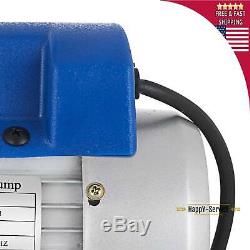 Combo 3,5CFM 14HP Air Vacuum Pump HVAC + R134A Kit AC AC Manifold Gauge Set 5Pa