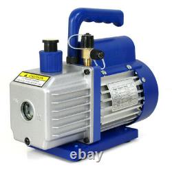 Combo 3,5CFM 1/4HP Air Vacuum Pump AC A/C Manifold Gauge Set HVAC + R134A Kit