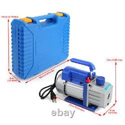 Combo 3,5CFM 1/4HP Air Vacuum Pump HVAC+R134A Kit AC A/C Manifold Gauge Set RM6