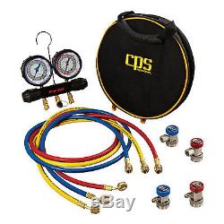Cps Products MTHFO134 Aluminum Block A/c Manifold Gauge Set, For R134a And