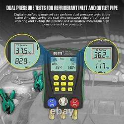Digital Manifold Gauge Set HVAC Tools Dual Pressure/Temp Tester For r134a