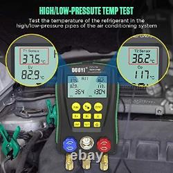 Digital Manifold Gauge Set Pressure&Temp Test HVAC Manifold Pressure Leak Tes