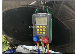 Digital Manifold Meter Refrigeration HVAC Gauge Vacuum Pressure Temperature Test