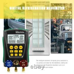 Digital Refrigeration HVAC Manifold Gauge Set Vacuum Pressure Temperature Tester