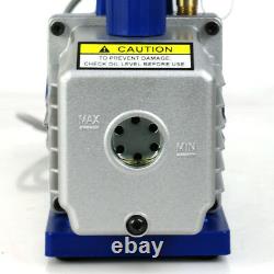 Dual Gauge A/C Diagnostic Manifold Tester Set R134a + 3CFM 1/4HP Vacuum Pump KIT