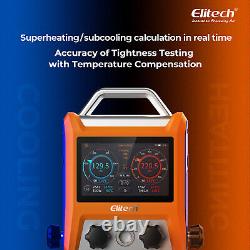 Elitech EMG-40V Intelligent Digital Manifold Kit 4 Valves Pressure Gauge Vacuum