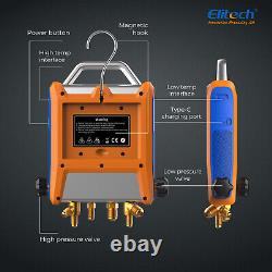 Elitech EMG-40V Intelligent Digital Manifold Kit 4 Valves Pressure Gauge Vacuum