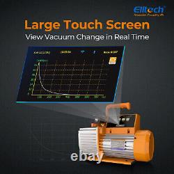 Elitech LMG-10 Digital HVAC Manifold Gauge +SVP-7 Smart Vacuum Pump 7CFM 2 Stage