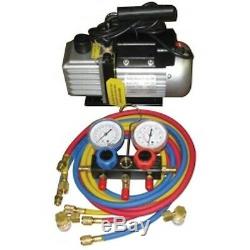 FJC KIT6 Vacuum Pump and Manifold Gauge Set