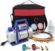 Hvac Ac Repair Complete Tool Kit With 3cfm 1/4hp Vacuum Pump, Manifold Gauge Set