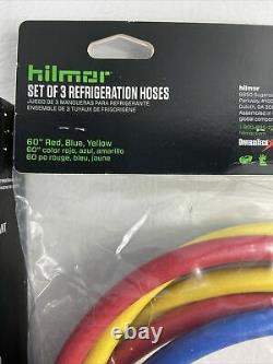 Hilmor 1839134 R22-404A-410A 2-Valve Aluminum Manifold HVAC Gauge Set With Hoses