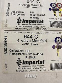 IMPERIAL 644-C Mechanical Manifold Gauge Set, 4-Valve