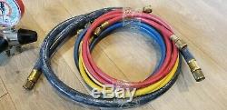 JB INDUSTRIES Mechanical Manifold Gauge Set, 4 Valves Lightly Used w hoses