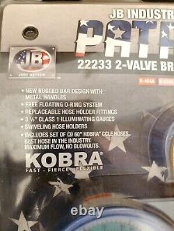 JB Industries 22233 PatriotT 2-Valve Brass Manifold with Kobra CCLE-60 Hoses
