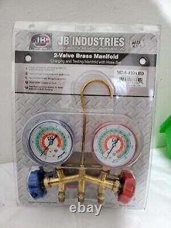 JB Industries 28037-302 2-Valve Brass Manifold with Kobra CCLE-60 Hoses M25410AHD
