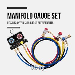 Lichamp AC Gauge Set Automotive 4 Valve Manifold Gauge Compatible Works on Car F